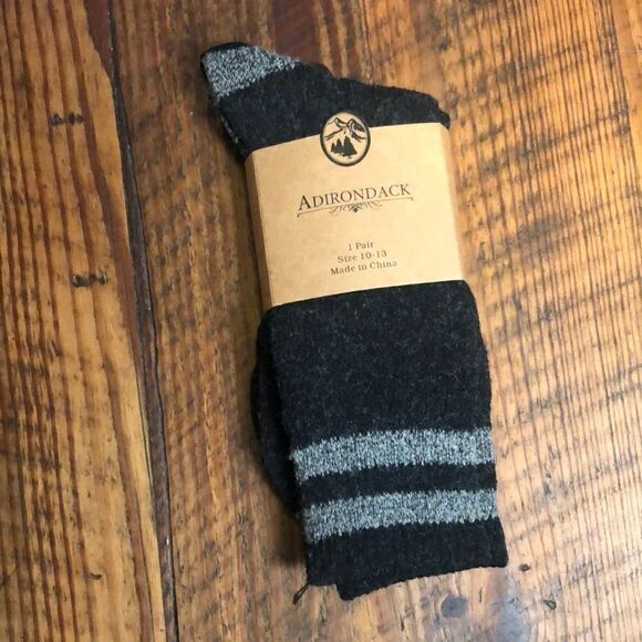 Adirondack Socks New In Package Black Size 10-13 - Picture 1 of 4